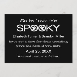 Save The Date Typographie éffrayante Halloween Enregistrer la da