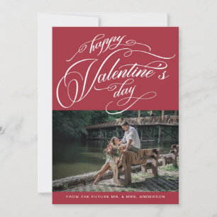Save The Date Typographie élégante Saint Valentin Photo Mariage 