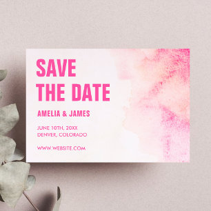 Save The Date Typographie Gras Blush Pink Ombre Dusty Rose
