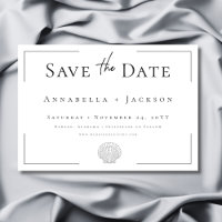Typographie minimale Mariage Shell noir et blanc