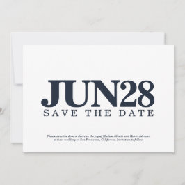 Save The Date Typographie minimaliste et moderne Enregistrer la