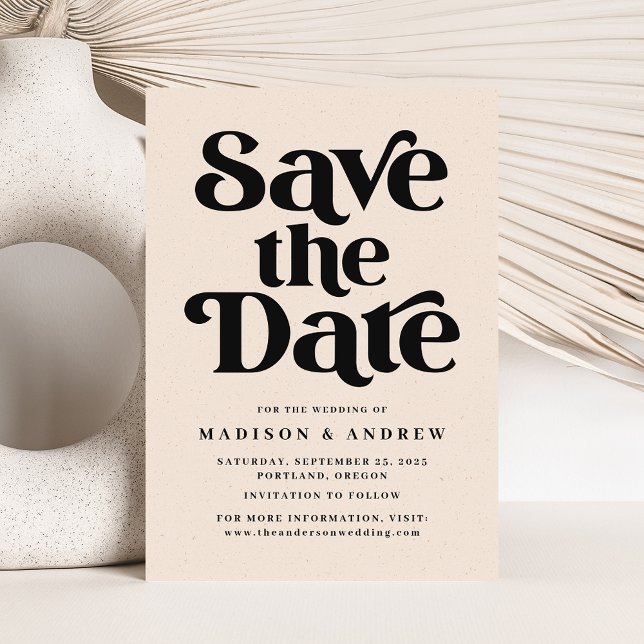 Save The Date Typographie moderne éclaboussée (Créateur téléchargé)