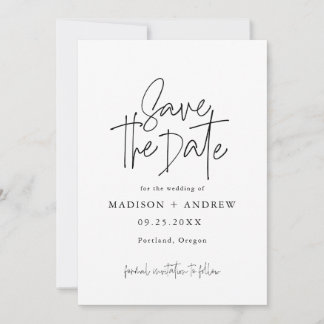 Save The Date Typographie moderne élégante