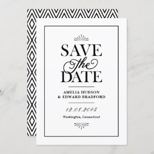 Save The Date Typographie moderne et Script Retro Enregistrer la
