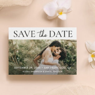 Save The Date Typographie moderne QR CODE personnalisé Mariage p
