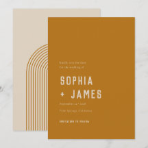 Typographie orangée moderne Boho Arch Ochre