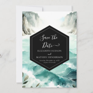Save The Date Typographie Rustique Mariage nautique