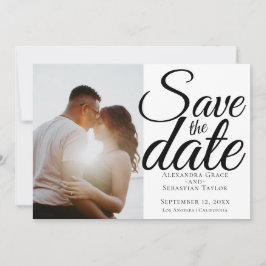 Save The Date Typographie Simple Élégante Mariage Enregistrer La