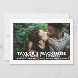 Save The Date Typographie Simple Gay Enregistrer La Date Mariage