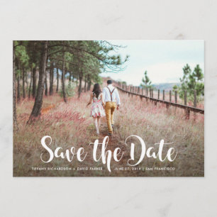 Save The Date Typographie Whimsical et photo   Enregistrer la da