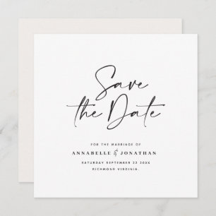 Save The Date Typographiy wedding announcement