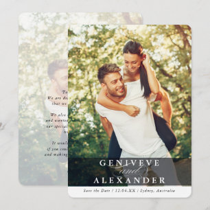 Save the Date überlagerte Fotos Einladung