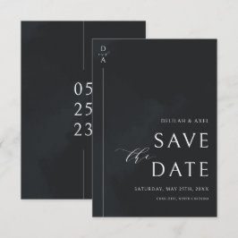 Save The Date Ultra-moderne minimal noir & blanc Enregistrer la 