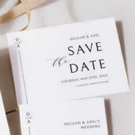 Save The Date Ultra-moderne minimal noir & blanc Enregistrer la 