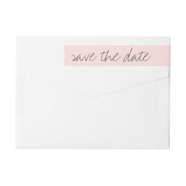Save the Date Umhüllungsadressen-Etikett, rot pink
