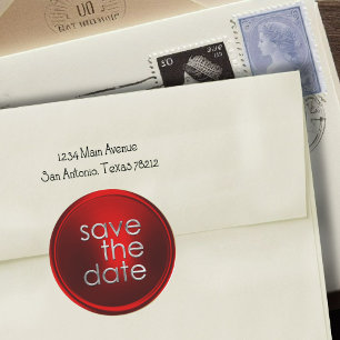 Save the Date Umschlag Aufkleber