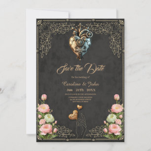 Save The Date Un coeur steampunk impressionnant