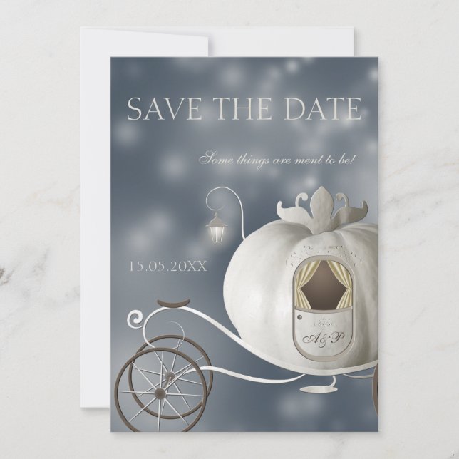Save The Date Un vrai mariage de conte fée Enregistrer la date (Devant)