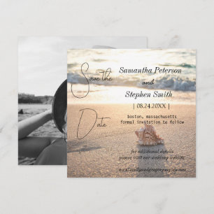 Save The Date Une belle plage aux Seychelles, votre photo enregi