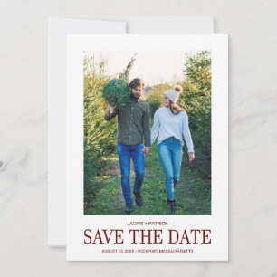 Save The Date Une Photo Typographie Moderne Mariage Enregistrer 