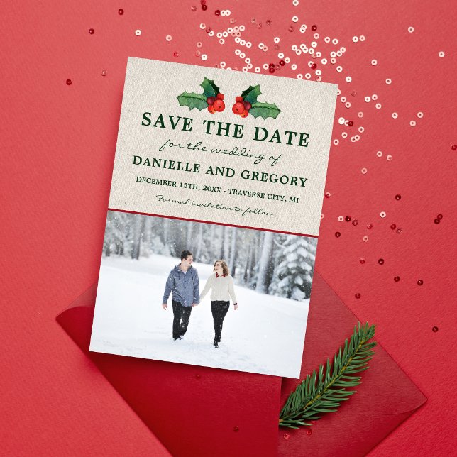 Save The Date Vacances Serment Noël Mariage Enregistrer La Date (Créateur téléchargé)