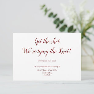 Save The Date Vaccination Attacher le mariage du noeud Enregistr