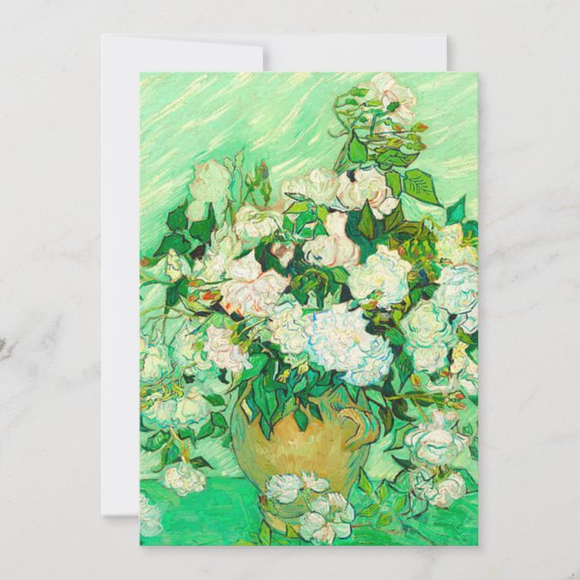 Save The Date Van Gogh White Roses (Devant)