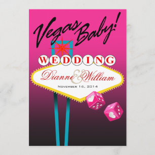 Save The Date Vegas Baby ! Enregistrer la fuschie Date