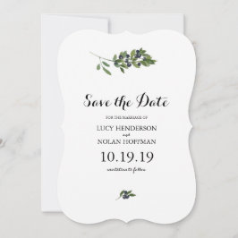 Save The Date Verger d'olive aquarelle | Enregistrer la date