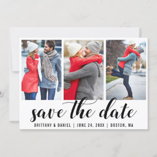 SAVE THE DATE VERLOBUNG 3 FOTO EINLADUNG