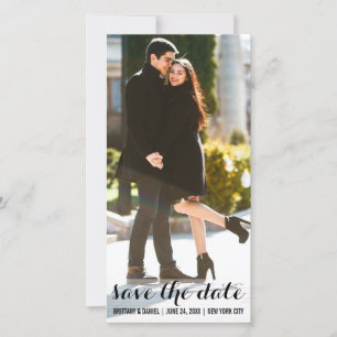 Save the Date Verlobung Moderne Fotokarte LV