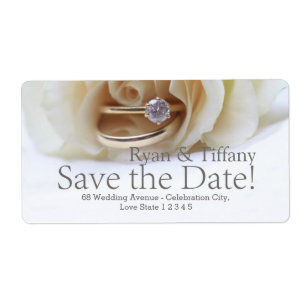 Save the Date Verlobung Ring und Rose