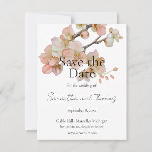 Save The Date Vert doux feuillage turquoise eucalyptus vert