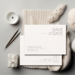 Save The Date Vibes du désert Mariage ivoire horizontal H ID1019