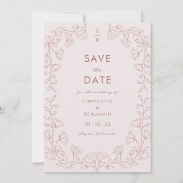Save The Date Vider rose Enregistrer la date