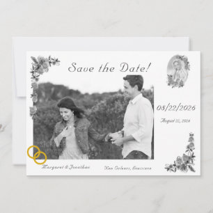 Save The Date Vierge Marie Mariage catholique Argent Sauvez la d