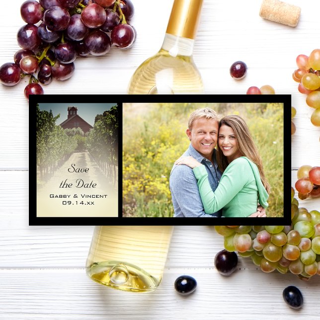 Save The Date Vignoble et rustique mariage de la grange rouge En (Créateur téléchargé)