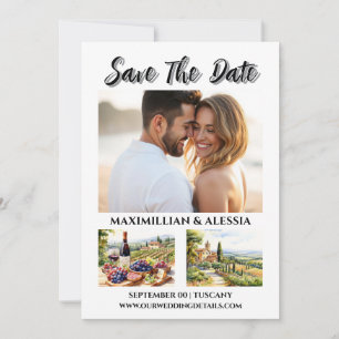 Save The Date Vignoble italien photo enregistrer la date Toscane