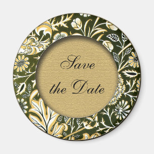 Save the Date viktorianischer Blumenmagnet Magnet