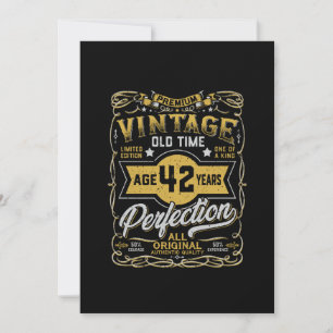 Save The Date Vintage Aged 42 Years Retro Bday
