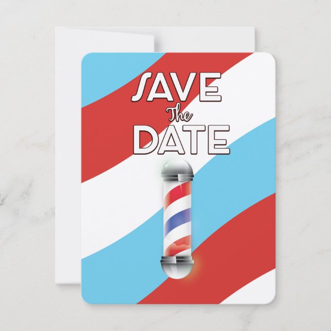 Save the Date Vintage-Barbier (Vorderseite)