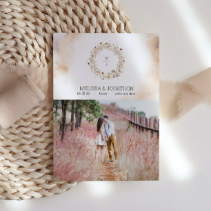 Save The Date Vintage Botanique Minuscule Floral Tendance Enregi