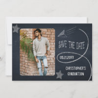 Vintage Chalkboard Graduation Photo Enregistrer La