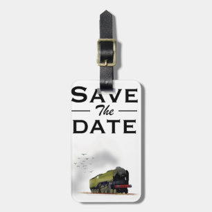 Save the Date Vintage Einladung Gepäckanhänger