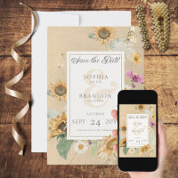 Vintage été tournesol Mariage floral