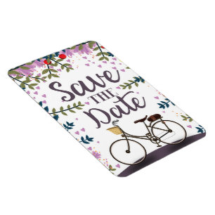 Save The Date Vintage Fahrrad Magnet