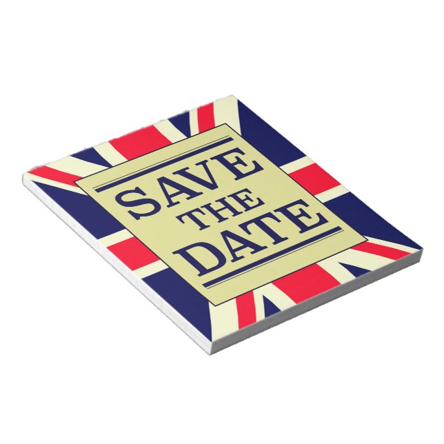 Save the Date Vintage Gewerkschaft Jack Notizblock (angewinkelt)