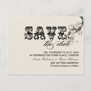 Save the Date Vintage Postkarten
