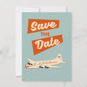 Save the Date Vintage-Reiseplakat Einladung