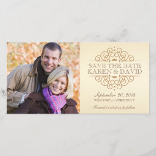 Save the Date Vintage Rolle-Foto-Karten